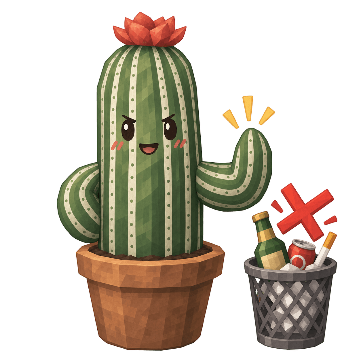 A cactus holding on, one day at a time.